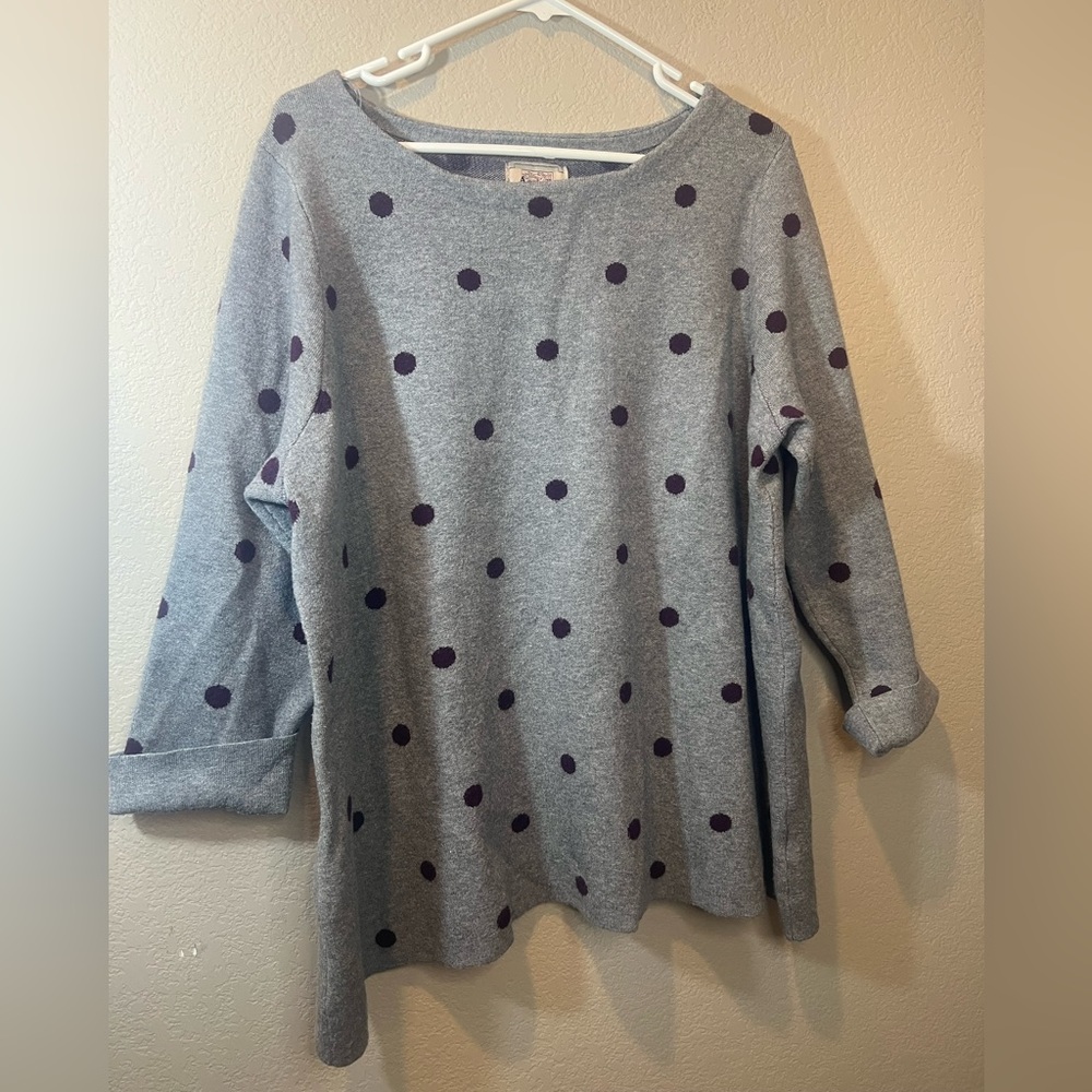 Arabella & Addison Polka Dot Sweater top Size 2X